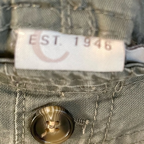 Womens Cest 1946 elastic waist pants. Army Green Belt Loops Small (C-19) - Picture 4 of 9